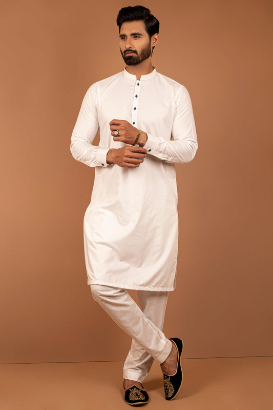 DM 321 white and BLue button