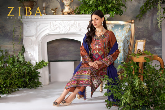 LUXURY AZURE BRONZE - 3 PCS EMBROIDERED