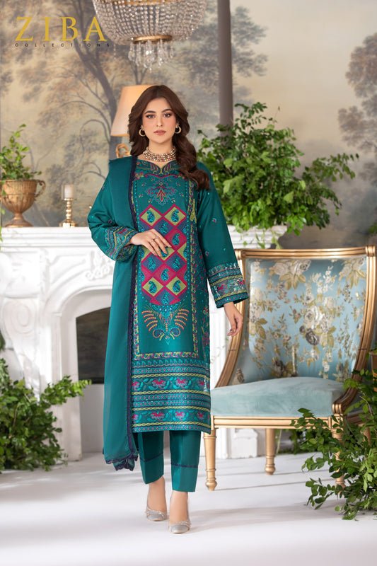 ELEGANT ZINC AURA - 3 PCS EMBROIDERED