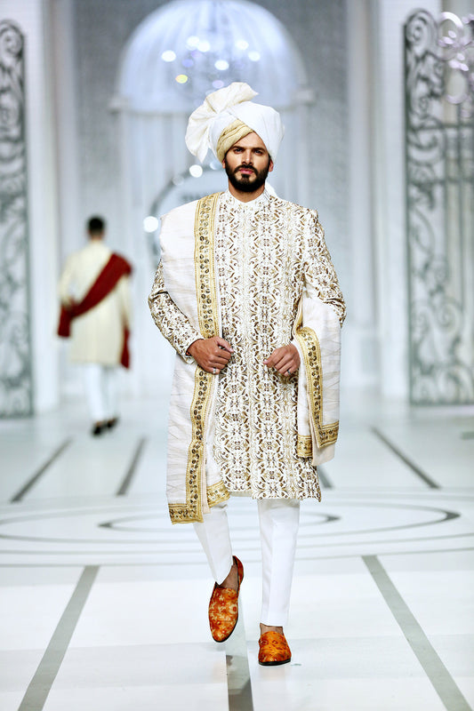 BCW 39 White Grand Sherwani