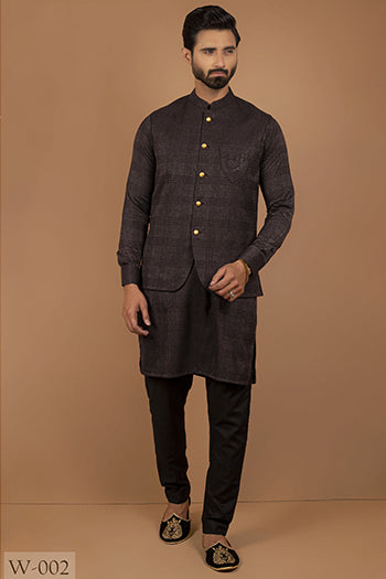 DM WC 1027 Deep Cut Formal Waist Coat