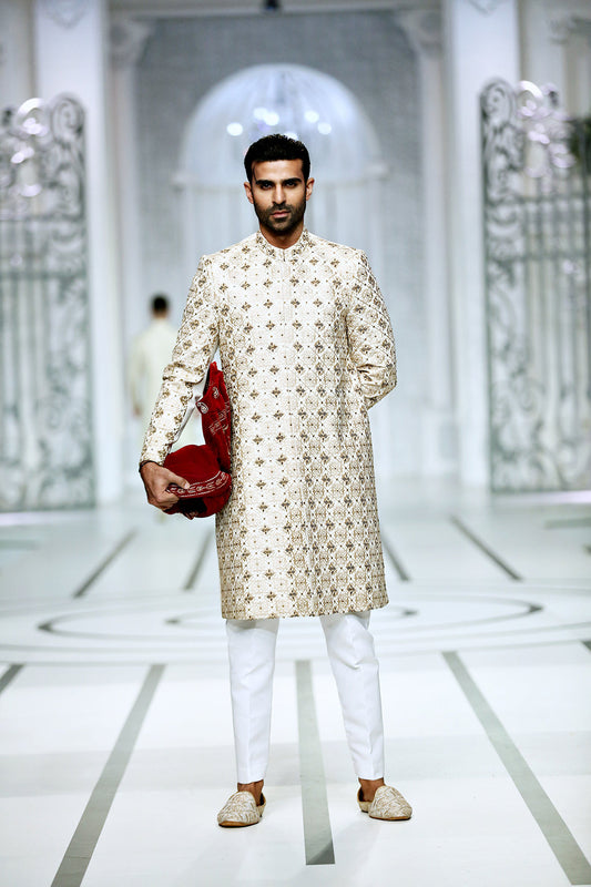 BCW 37 Golden Gold Sherwani