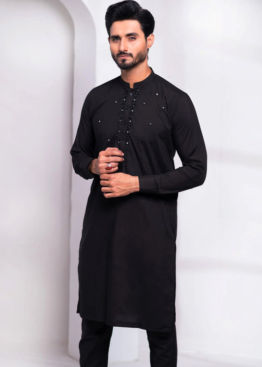DM EMB 538 Ansari Mirror Embroidery Kurta Pajama