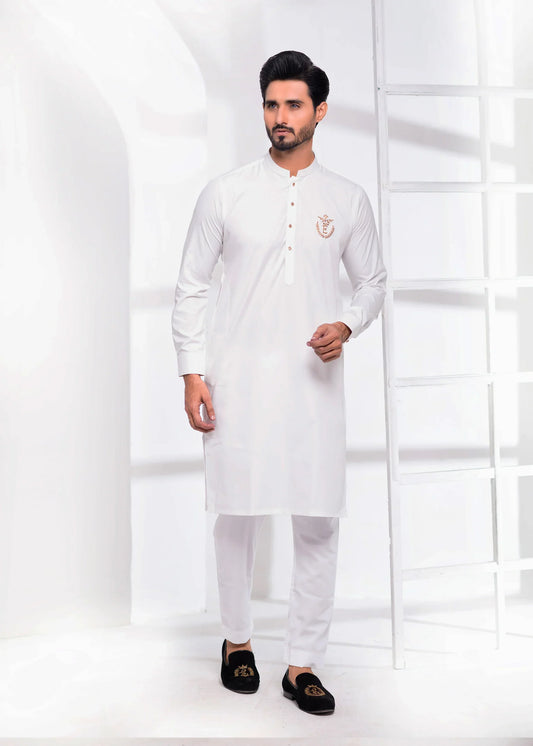 DM EMB 536 Kurta Pajama Signature Logo