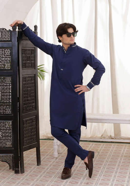 DM 794 Navy Blue Kurta Pajama