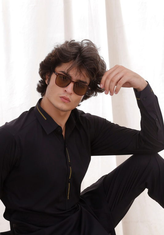 DM 793 Black Kurta Pajama