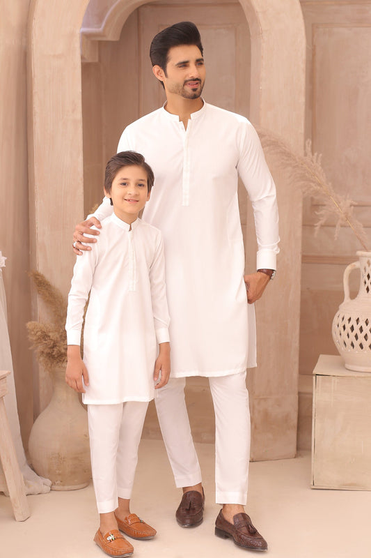 DMW FS White Kurta Pajama Suit