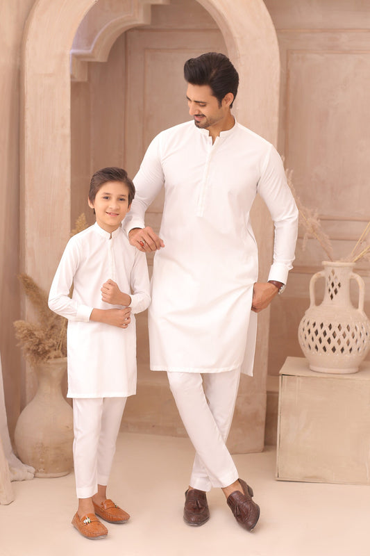 DMW FS White Kurta Pajama Suit