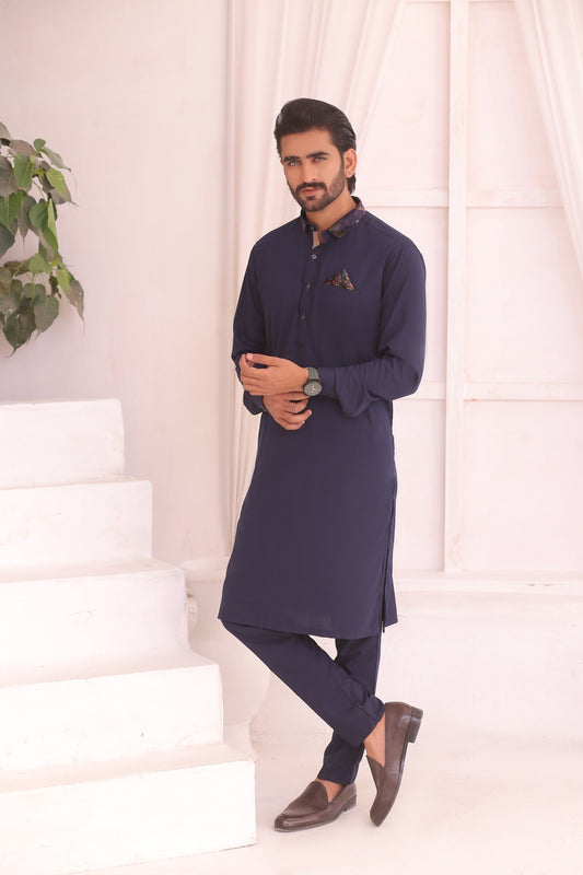 DM 689 BLue Kurta Pajama