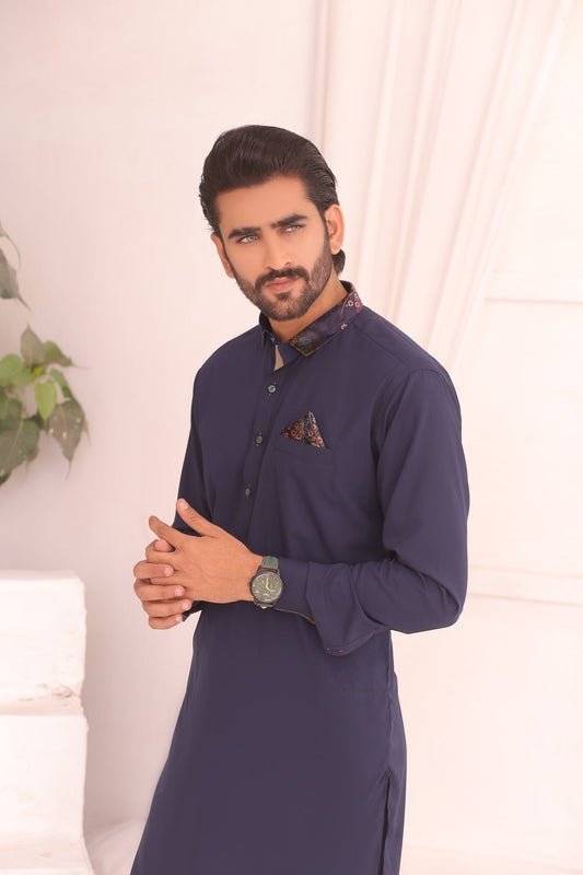 DM 689 BLue Kurta Pajama