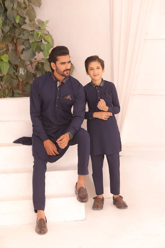 DMW FS Blue Kurta Pajama Suit