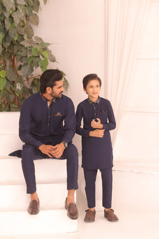 DMW FS Blue Kurta Pajama Suit