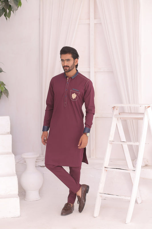 DM 685 MAroon kurta Pajama