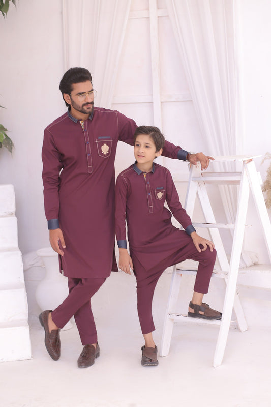 DMW FS Maroon Kurta Pajama Suit