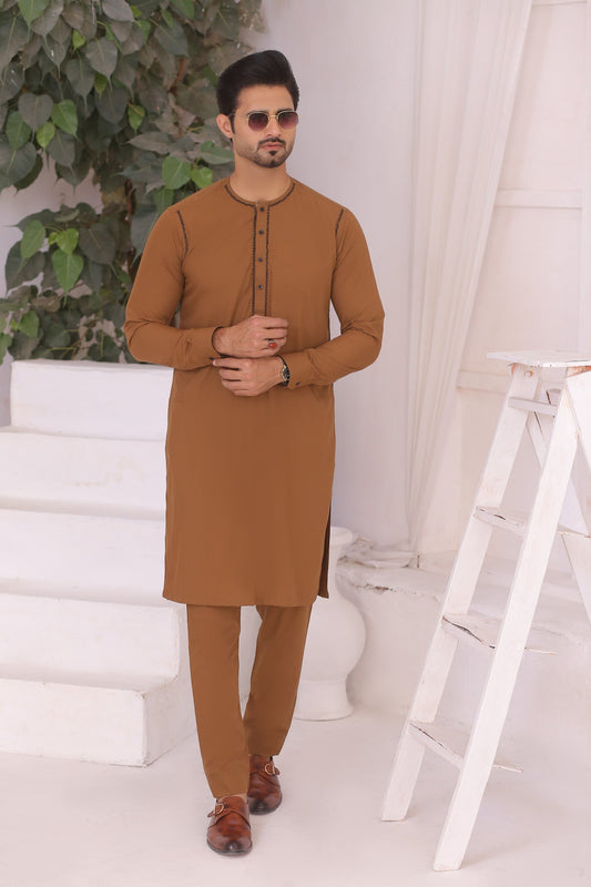 DM 692 Tan Mens Wear Kurta Pajama