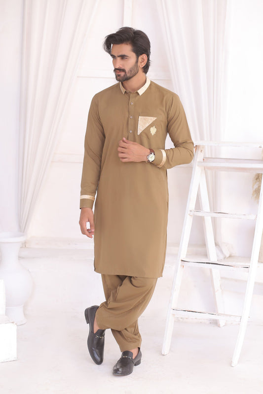 DM 732 Gold Men's Shalwar Kameez