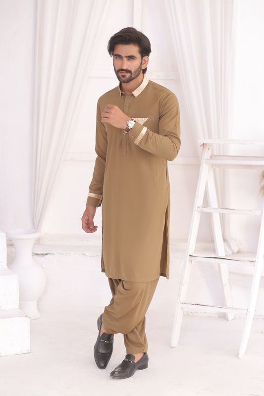 DM 732 Gold Men's Shalwar Kameez