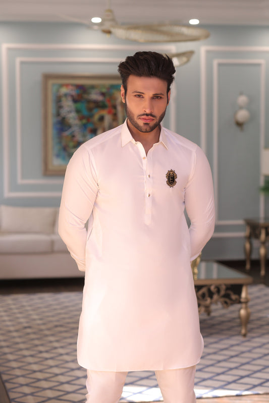 DM 682 White Kurta Pajama