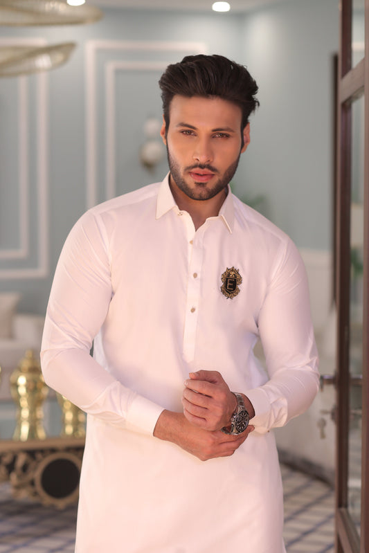 DM 682 White Kurta Pajama