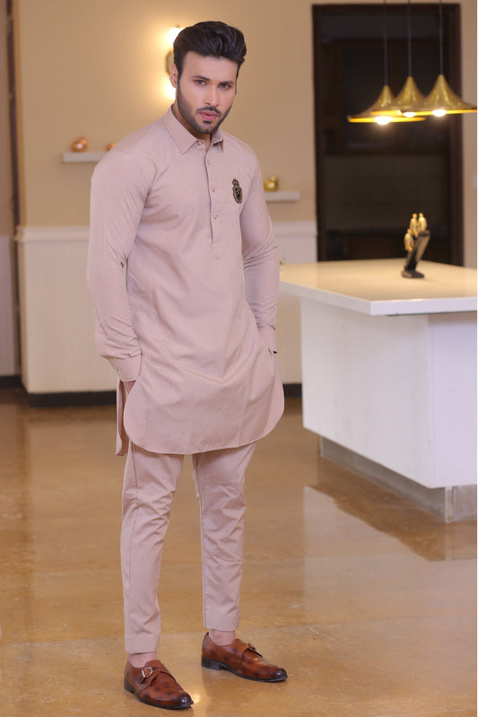 DM 683 Beige Kurta pajama