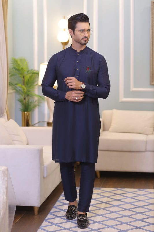 DM 707 Mid Night Blue Kurta Pajama