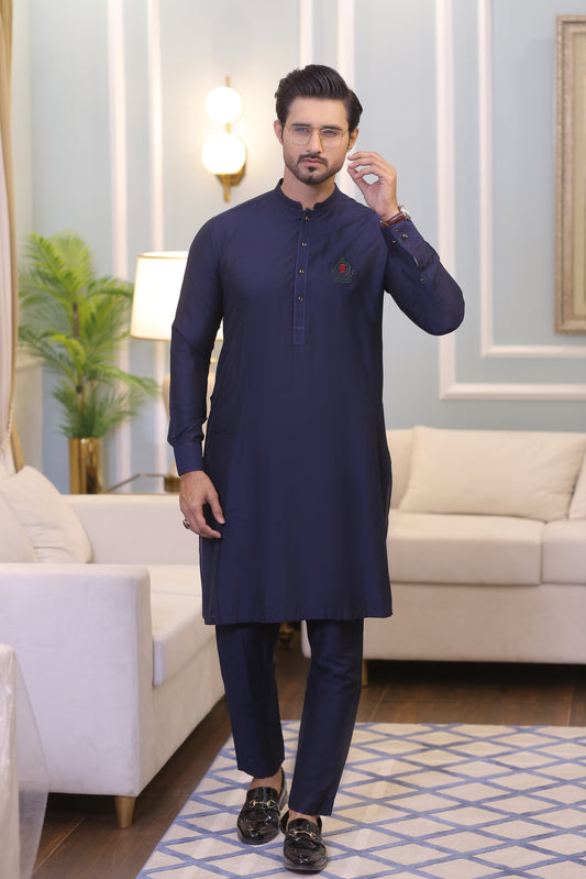 DM 707 Mid Night Blue Kurta Pajama