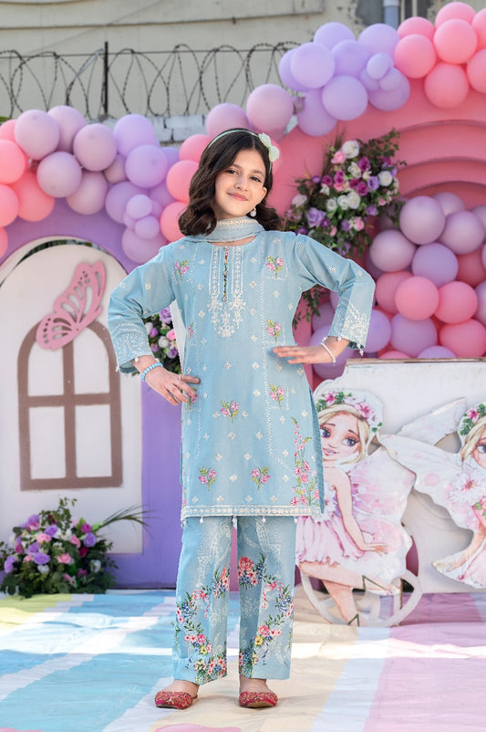 chikankari sequin embroidered shirt adorned with motifs and hanging beads.