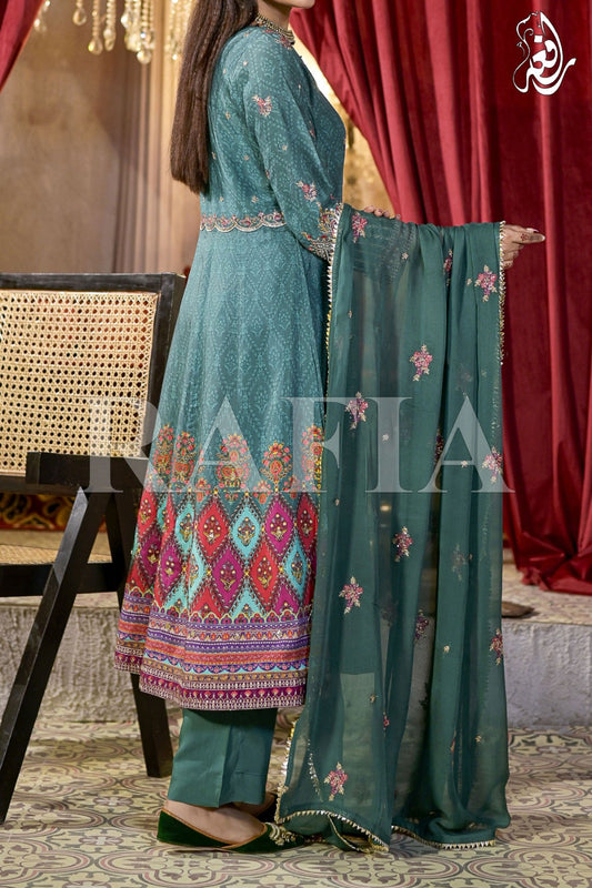 WOMEN'S-3 PIECE EMBROIDERY VISCOSE