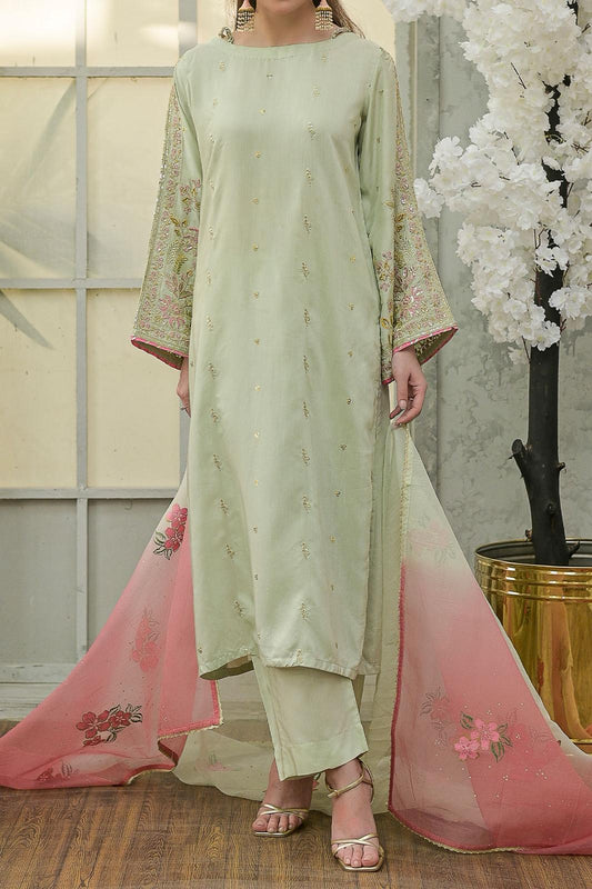 WOMEN'S-3 PIECE EMBROIDERY VISCOSE| VS-581