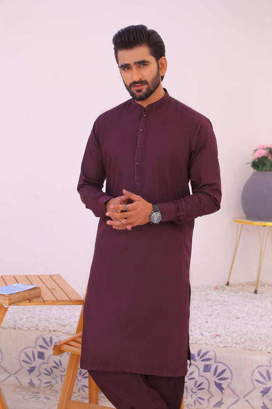 DM 779 Ameerana Maroon Kurta Shalwar