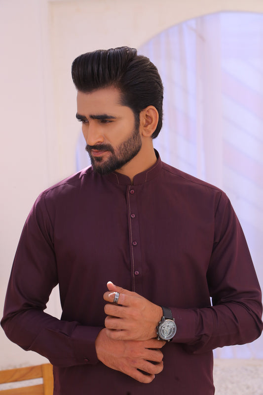 DM 779 Ameerana Maroon Kurta Shalwar