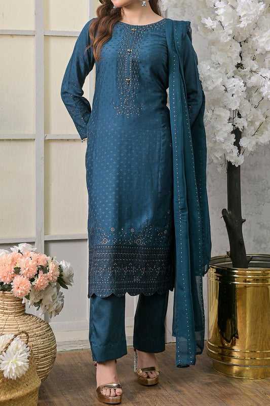 WOMEN'S-3 PIECE EMBROIDERY VISCOSE| VS-580